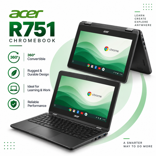 Acer R751 Touch 360 Chromebook – 4GB RAM | 32GB Storage